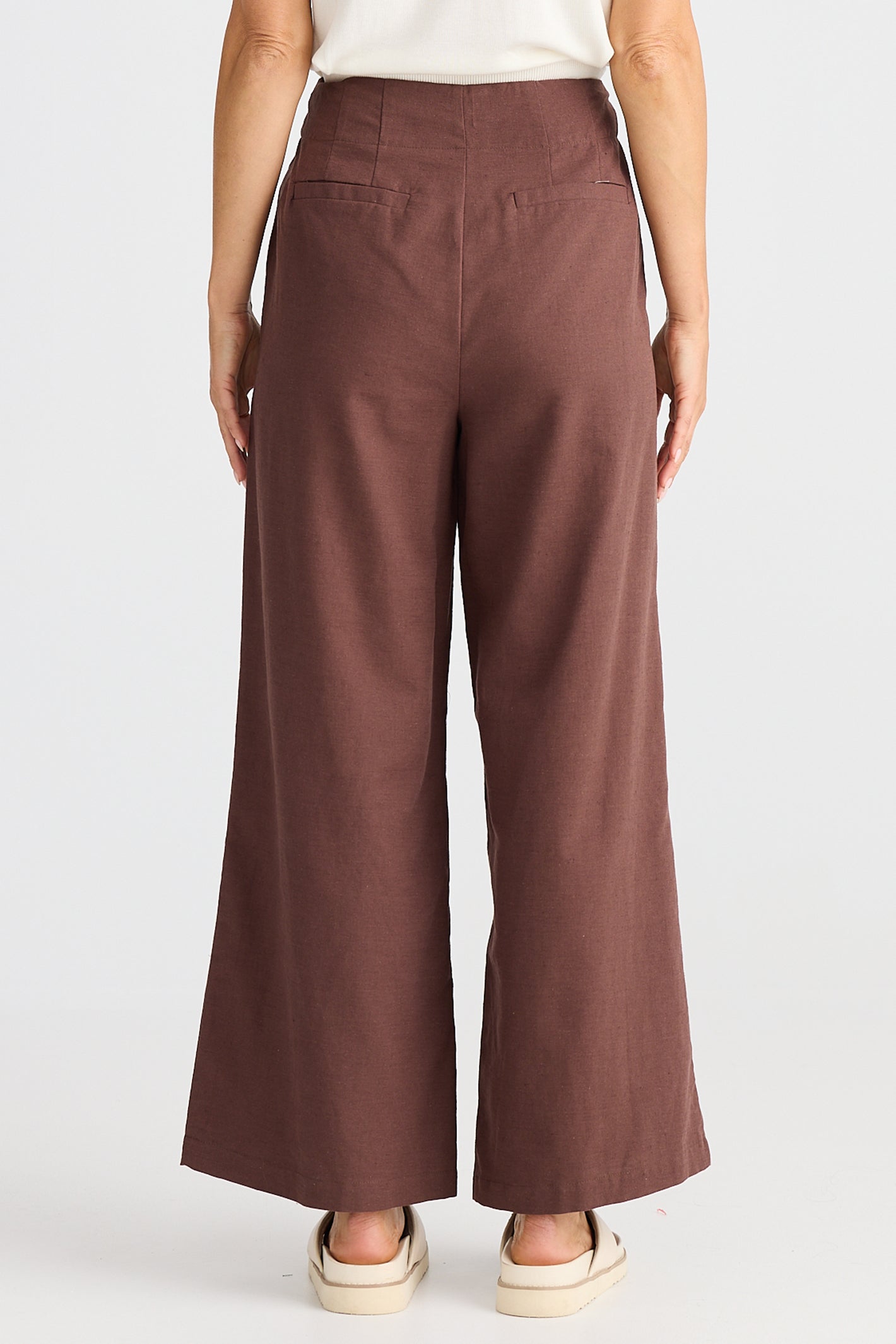Brave+True BT25413 Dover Chocolate Brown Wide Leg Trousers
