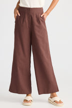 Brave+True BT25413 Dover Chocolate Brown Wide Leg Trousers
