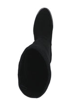 Caprice Black Stretch Knee High Boots 25512, top view