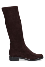 Caprice Dark Brown Stretch Knee High Boots 25512, side view