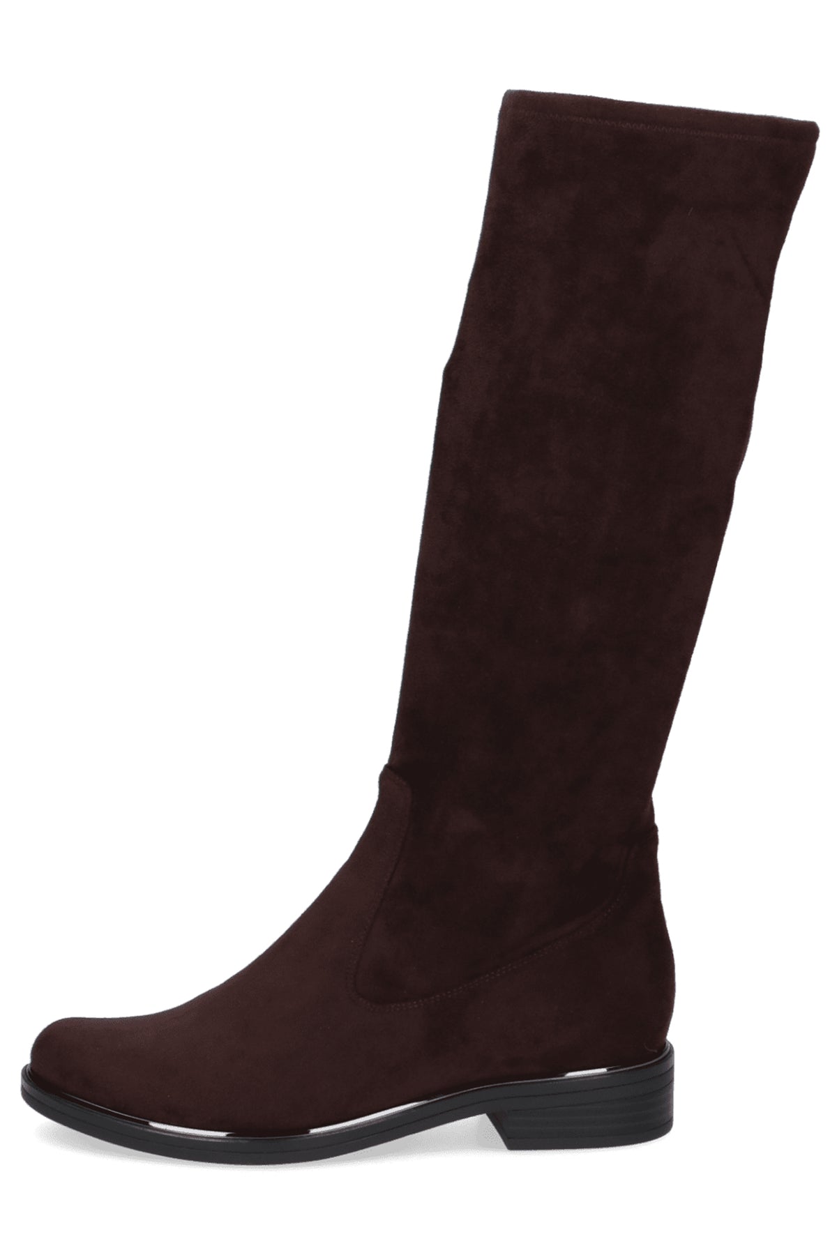 Caprice Dark Brown Stretch Knee High Boots 25512, inner side view