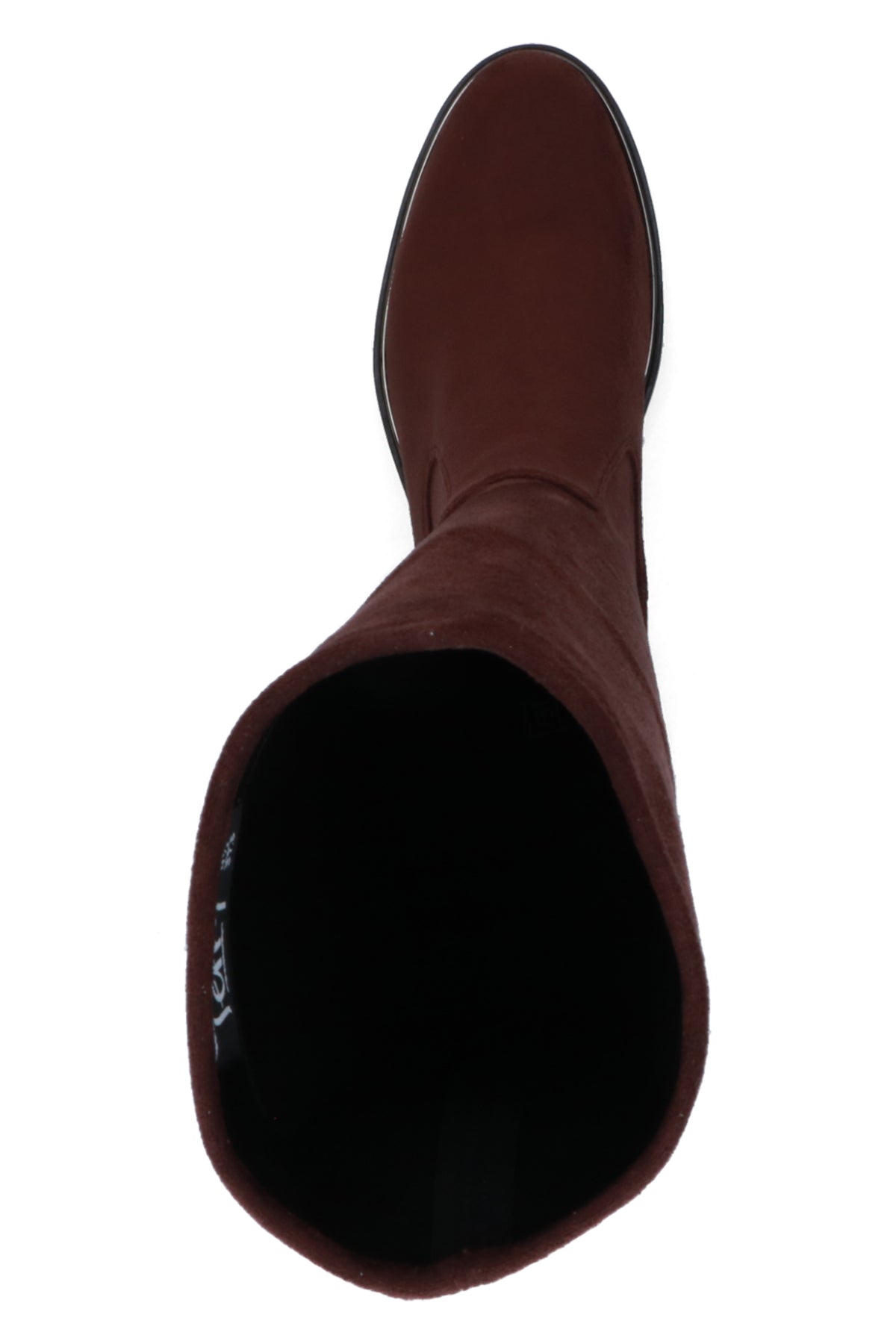 Caprice Dark Brown Stretch Knee High Boots 25512, top view