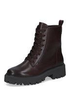 Caprice Dark Brown Nappa Ankle Boots 25217, front three-quarter view