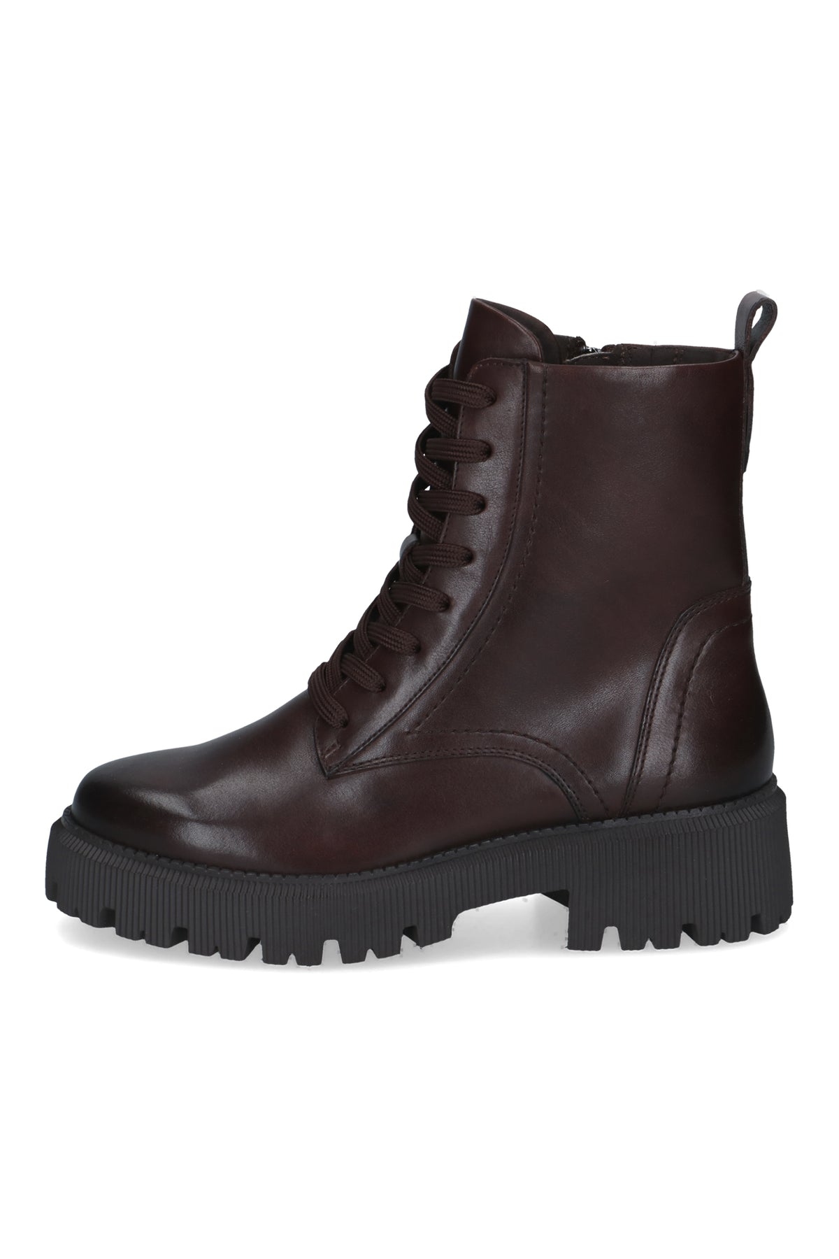 Caprice Dark Brown Nappa Ankle Boots 25217, inner side view
