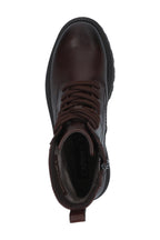 Caprice Dark Brown Nappa Ankle Boots 25217, top view