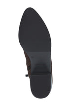 Caprice Dark Brown Nubuck Ankle Boots 25310, sole view