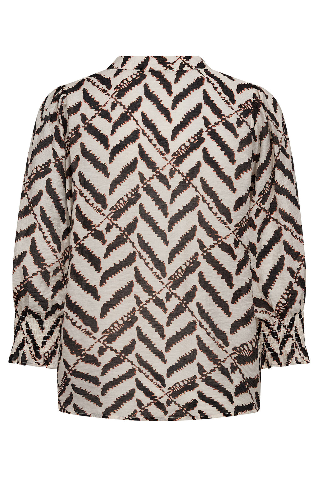 Co'Couture MemphisCC Off White Print Short Sleeve V-Neck Blouse