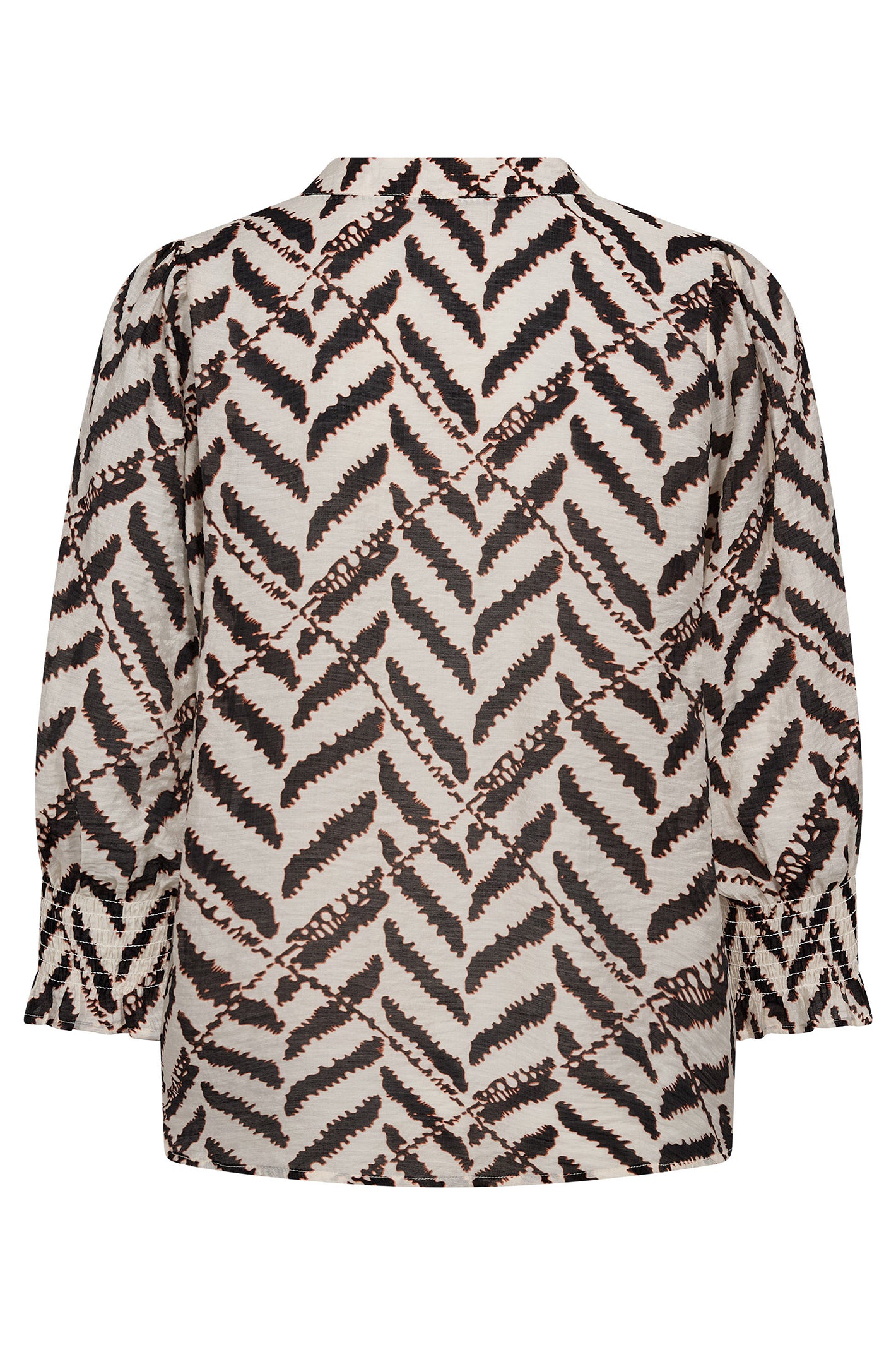 Co'Couture MemphisCC Off White Print Short Sleeve V-Neck Blouse