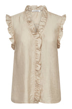 Co'Couture TassyCC Bisquit Beige Frill Top 262-45161 320