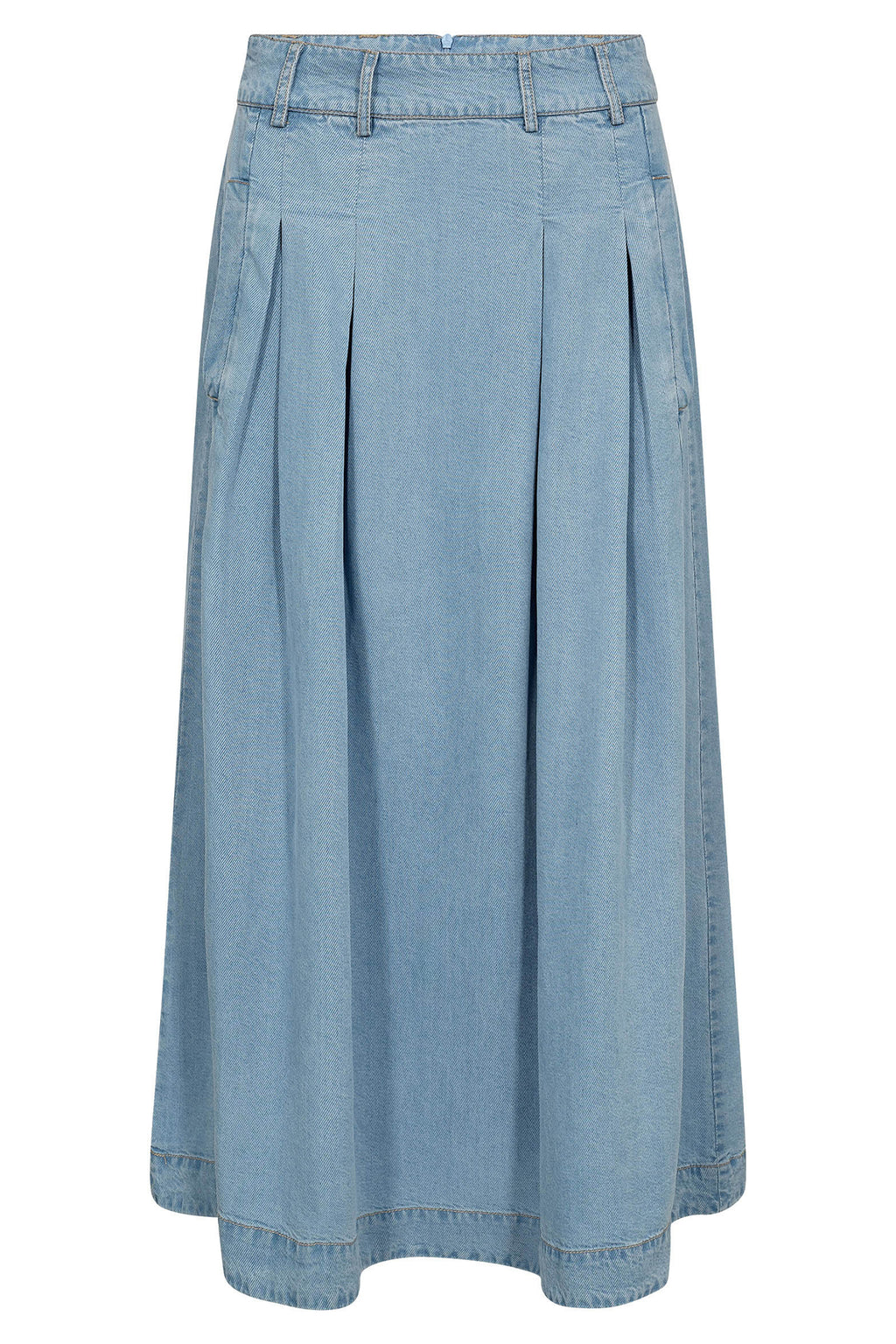 Co'Couture TillyCC Fade Denim Blue Anya Pleat Skirt 262-44017 114