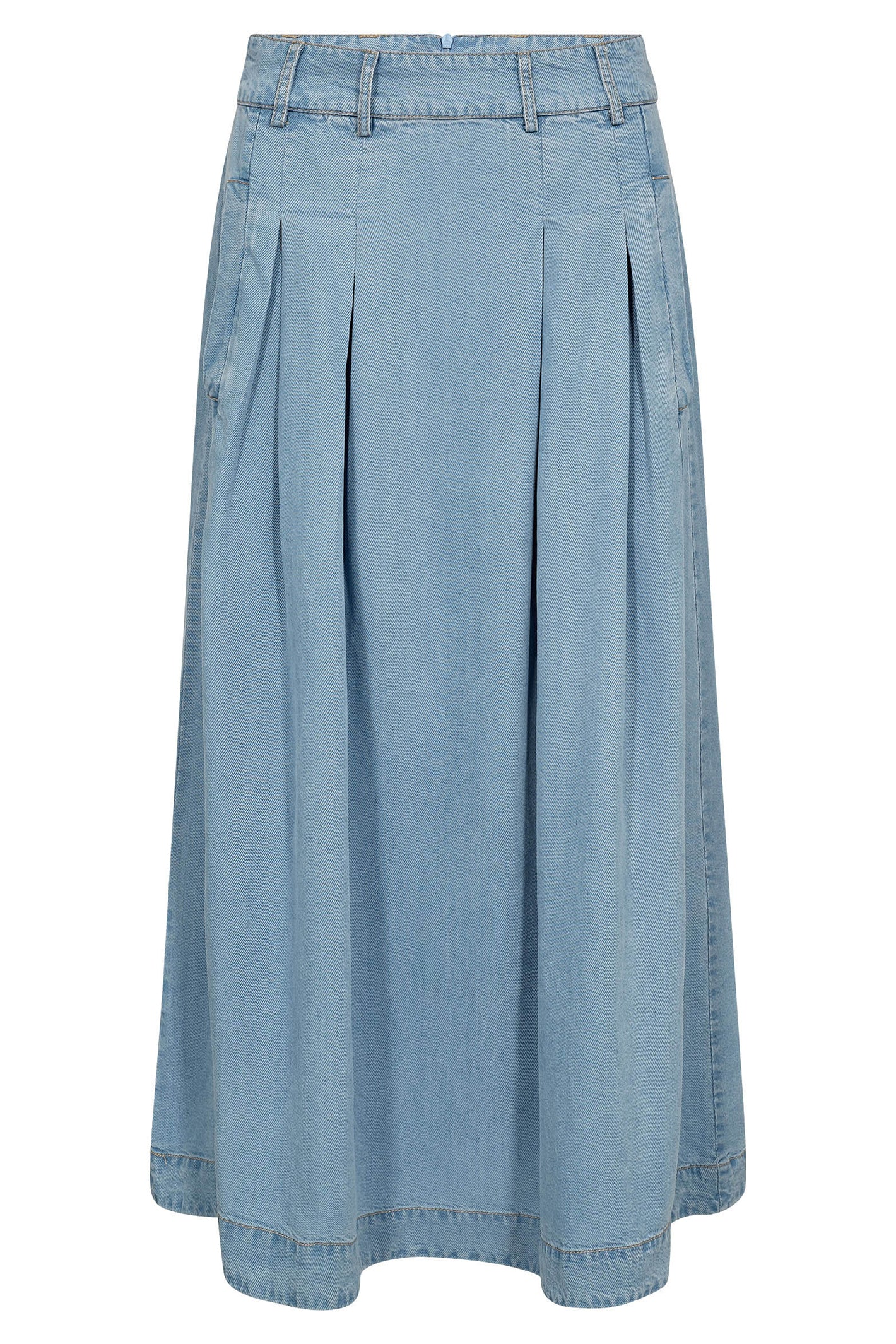 Co'Couture TillyCC Fade Denim Blue Anya Pleat Skirt 262-44017 114