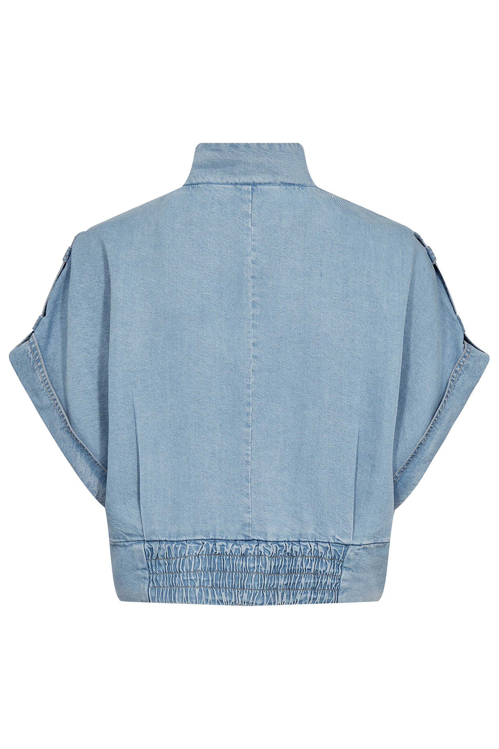 Co'Couture TillyCC Fade Denim Blue Short Sleeve Shirt 262-40050 114