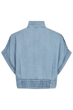 Co'Couture TillyCC Fade Denim Blue Short Sleeve Shirt 262-40050 114
