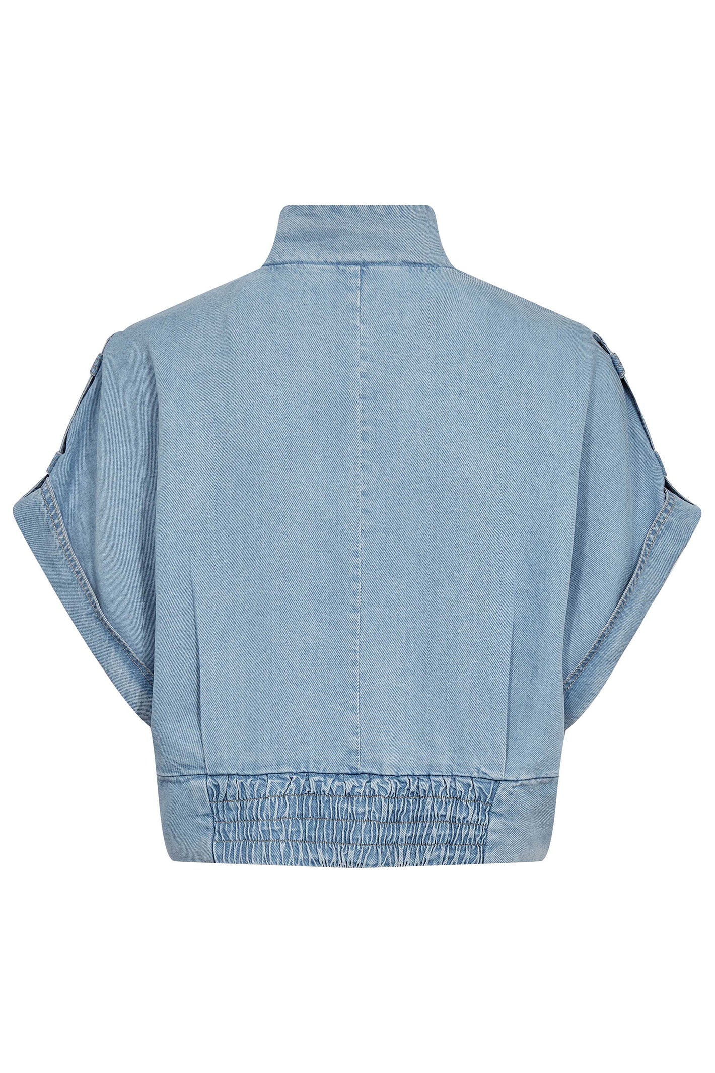Co'Couture TillyCC Fade Denim Blue Short Sleeve Shirt 262-40050 114