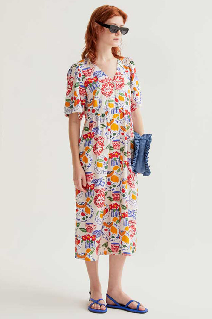 Compania Fantastica 61C 11005 Multicolour Lush Print Midi Dress