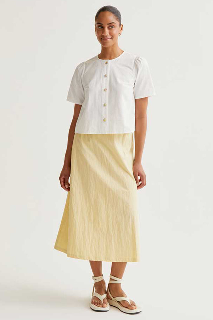 Compania Fantastica 61C 11045 White Short Sleeve Cotton Top