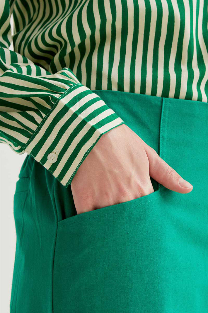 Compania Fantastica 61C 43018 Green Wide Leg Pull-On Trousers
