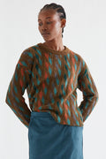 Compania Fantastica Multicolour Geometric Knit Jumper 64C/10295, front view