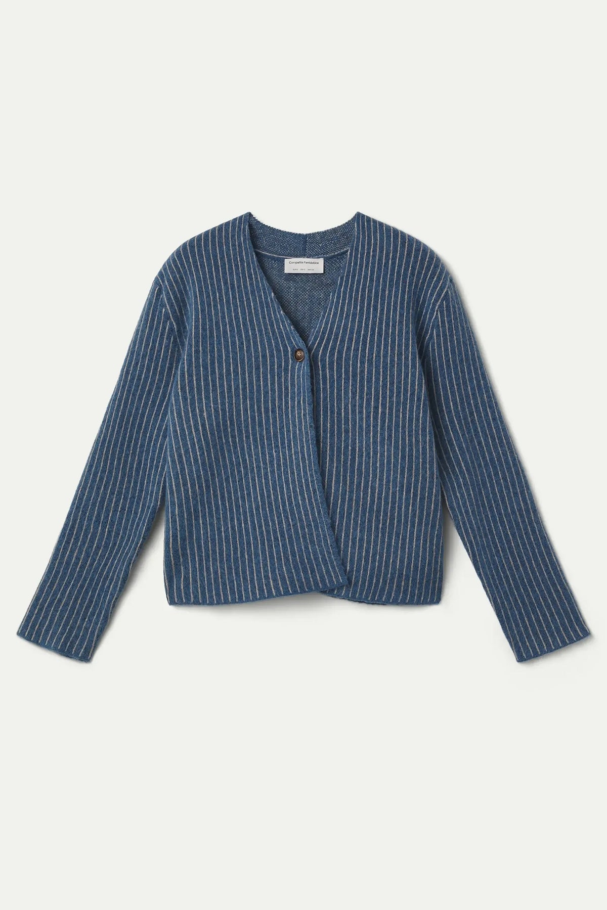 Compania Fantastica Stripes Blue V-Neck Knit Cardigan 63C/10245, packshot