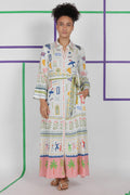 Conditions Apply Estna Multicolour Maxi Shirt Dress CA403532