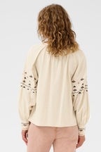 Cream Clothing CRAgate Oatmeal Blouse 10614667 130401