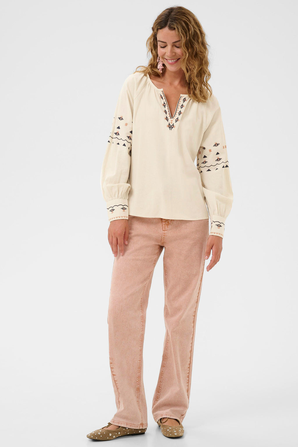 Cream Clothing CRAgate Oatmeal Blouse 10614667 130401