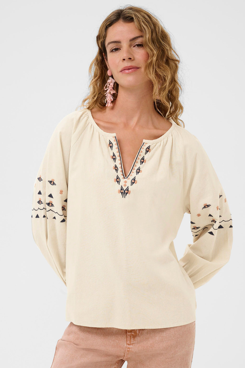 Cream Clothing CRAgate Oatmeal Blouse 10614667 130401