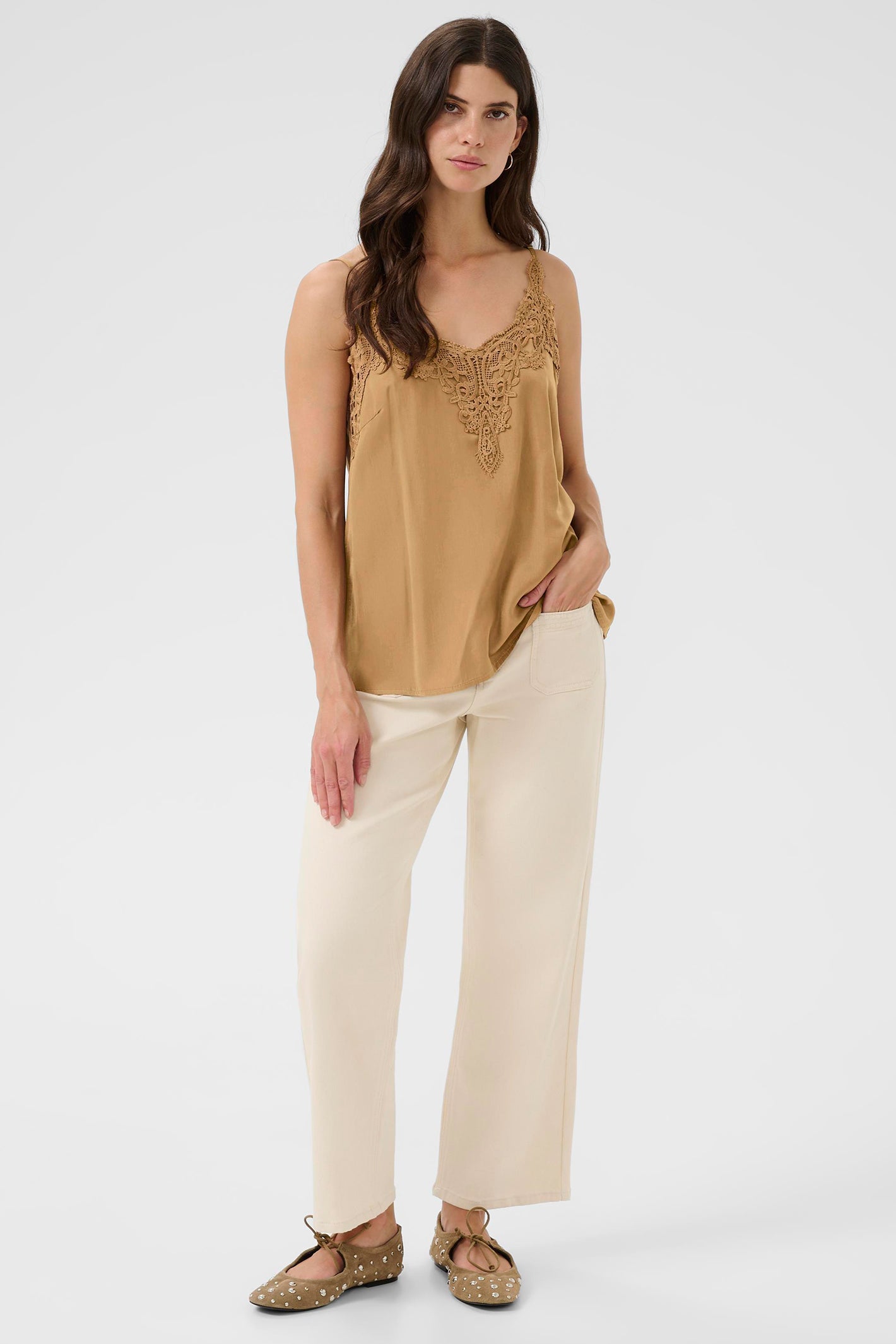 Cream Clothing CRAnna Cocoa Creme Camisole Top 10611224 181020