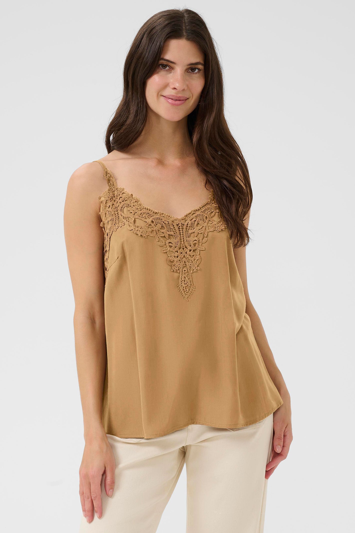 Cream Clothing CRAnna Cocoa Creme Camisole Top 10611224 181020