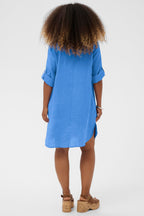 Cream Clothing CRBellis Palace Blue Caftan Short Dress 10611576 184043