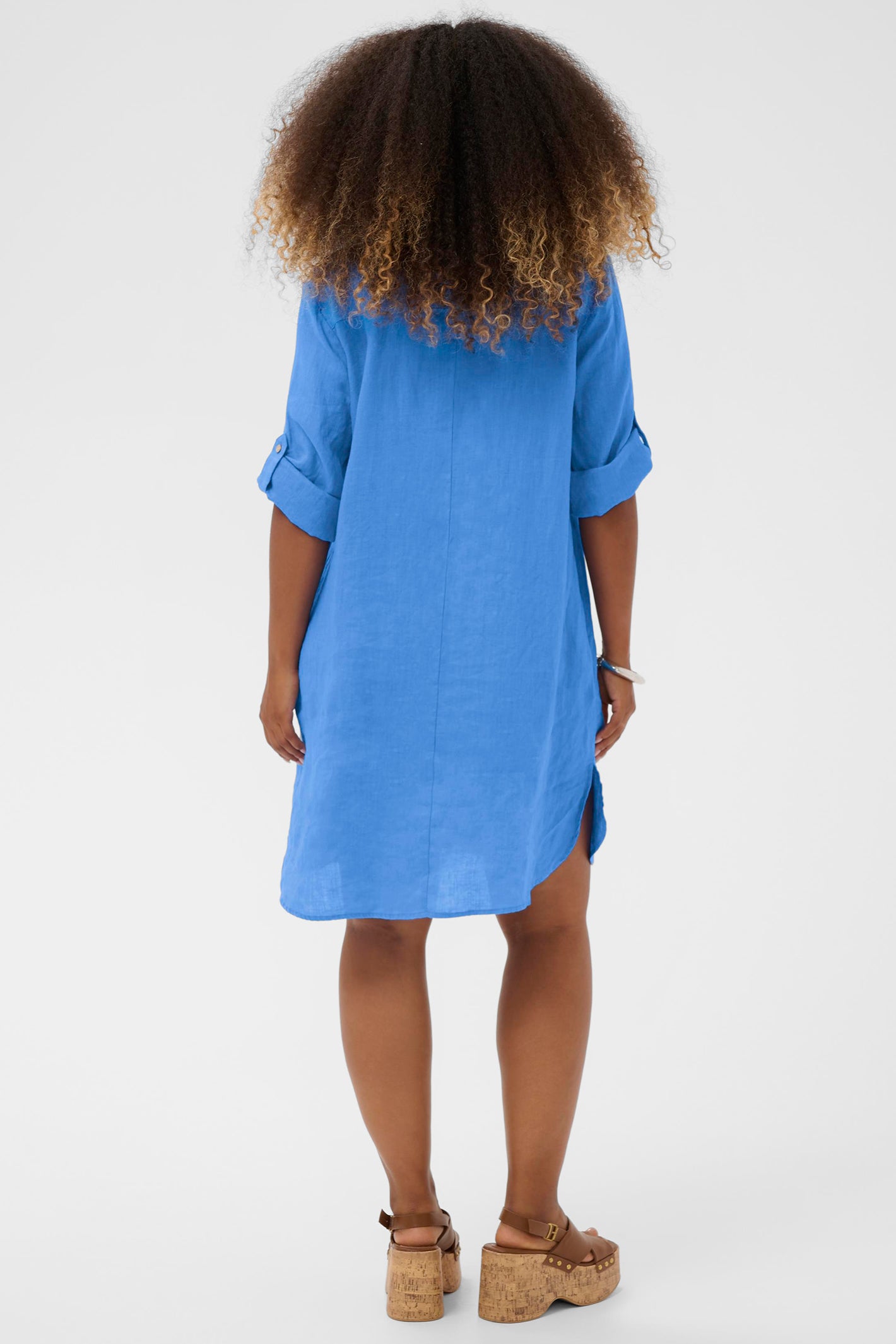 Cream Clothing CRBellis Palace Blue Caftan Short Dress 10611576 184043