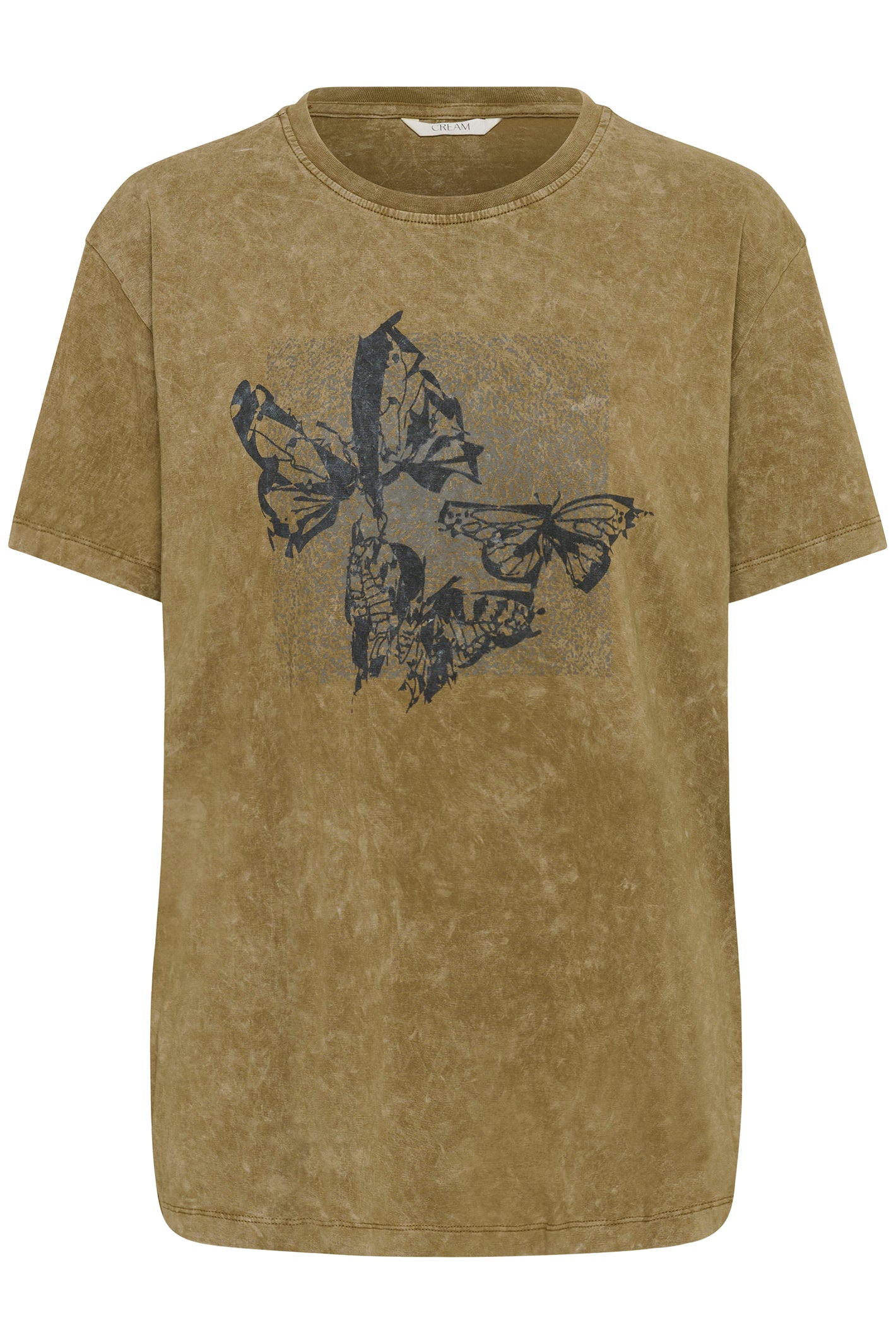Cream Clothing CRCarmen Pitch Black Butterfly T-Shirt 10614822 109227