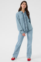 Cream Clothing CREllie Seattle Mid Blue Denim Blouse 10614599 108865