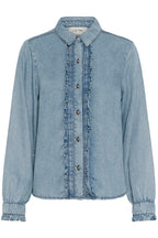 Cream Clothing CREllie Seattle Mid Blue Denim Blouse 10614599 108865