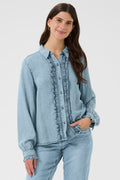 Cream Clothing CREllie Seattle Mid Blue Denim Blouse 10614599 108865