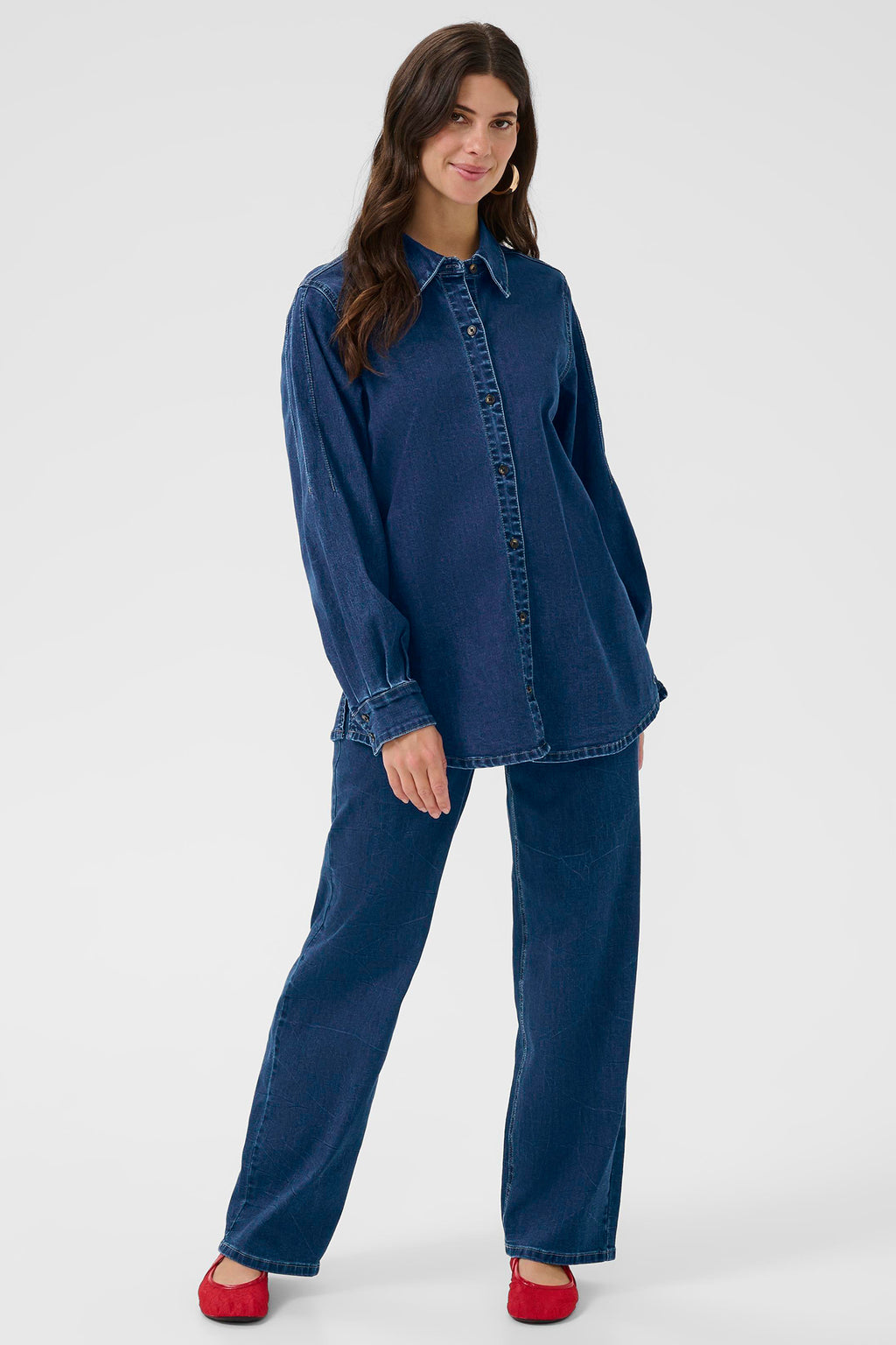 Cream Clothing CRMaddie Oakland Mid Blue Denim Shirt 10614569 108742