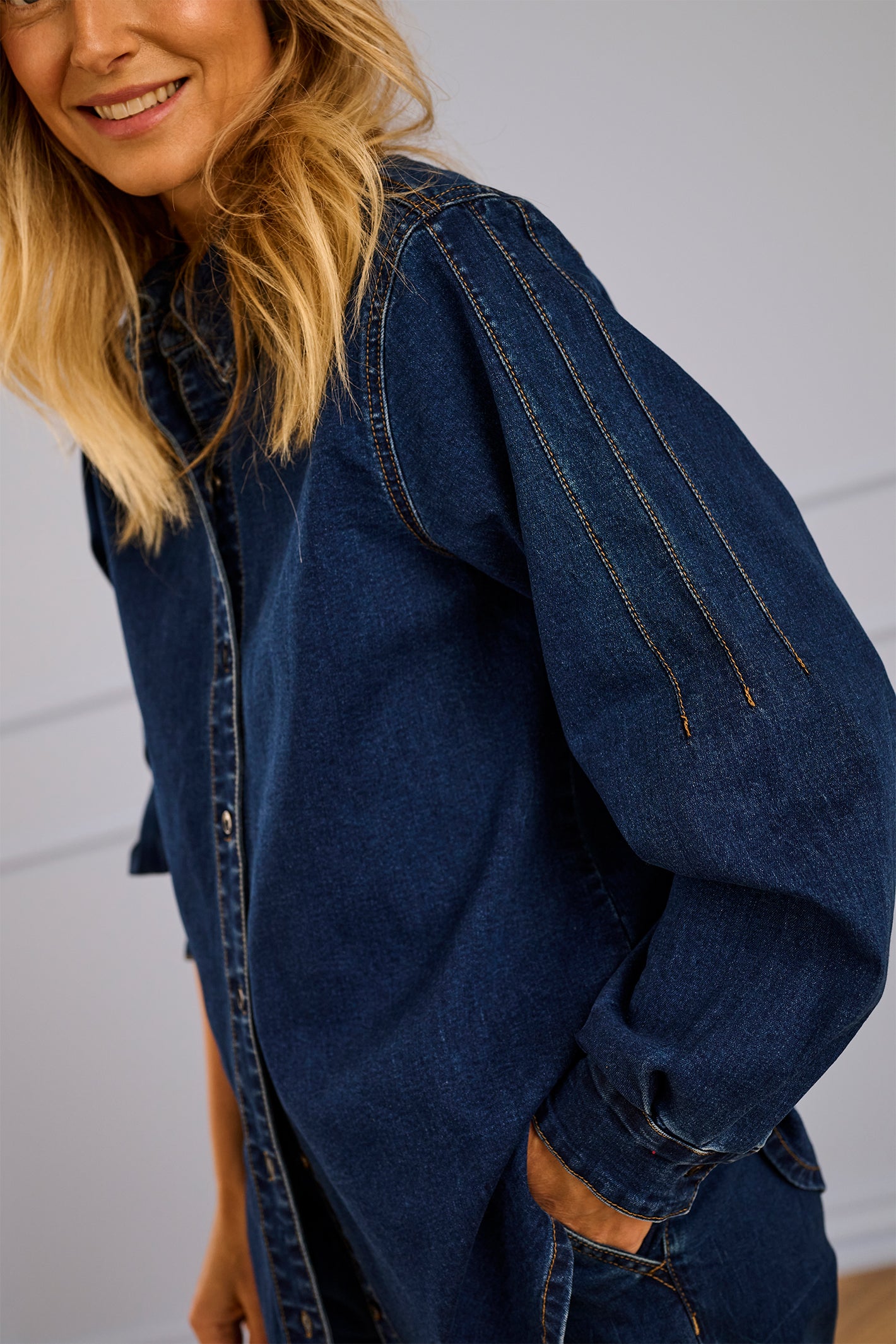 Cream Clothing CRMaddie Oakland Mid Blue Denim Shirt 10614569 108742