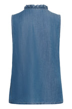 Cream Clothing CRMolly Jaspar Blue Denim Sleeveless Blouse 10614943 109128