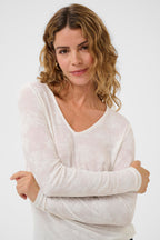 Cream Clothing CROlive Snow White V-Neck T-Shirt 10614612 110602