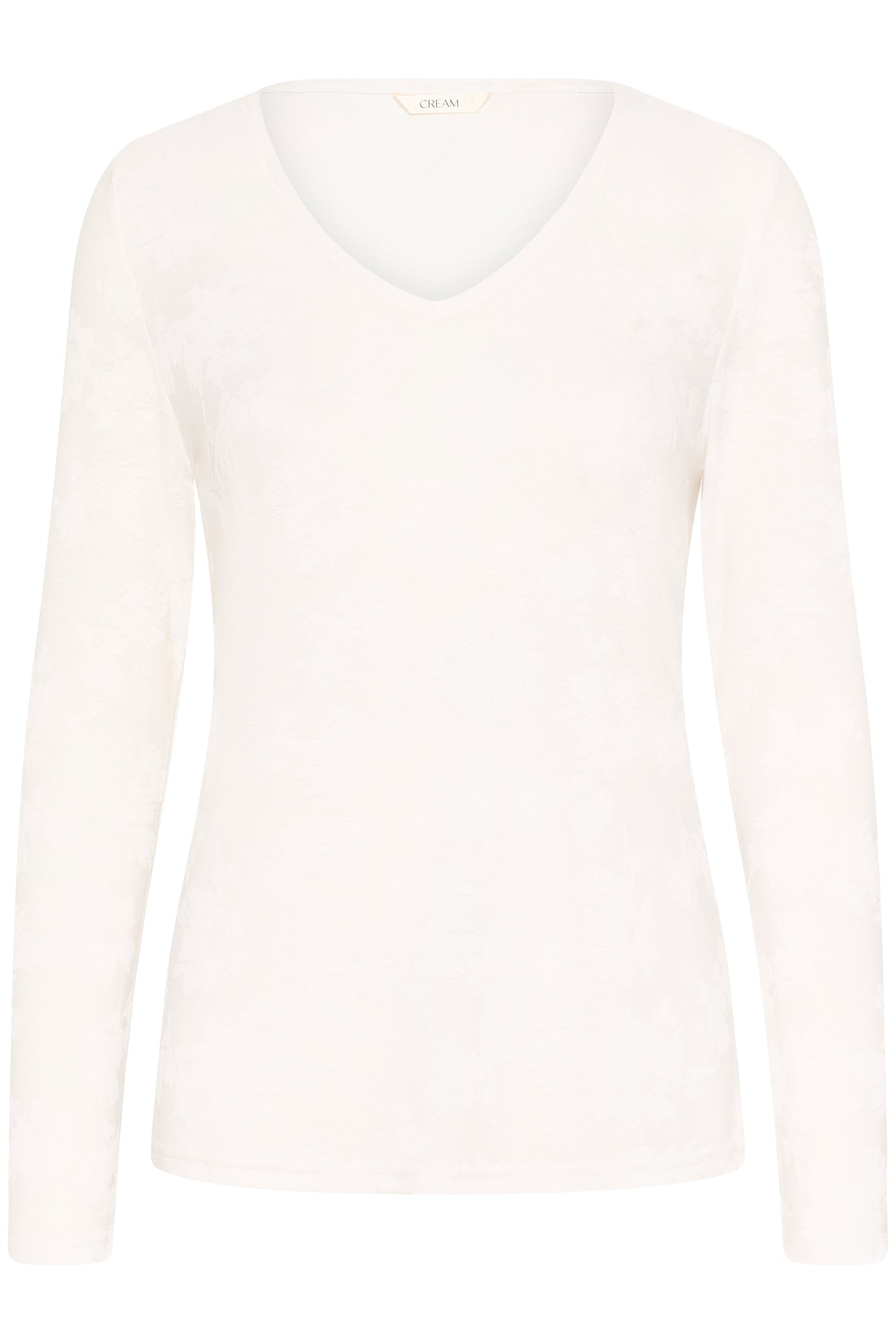 Cream Clothing CROlive Snow White V-Neck T-Shirt 10614612 110602