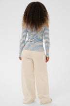 Cream Clothing CRRibba Cashmere Blue Stripe Long Sleeve T-Shirt 10614637 109319