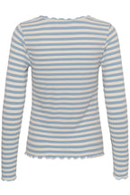 Cream Clothing CRRibba Cashmere Blue Stripe Long Sleeve T-Shirt 10614637 109319