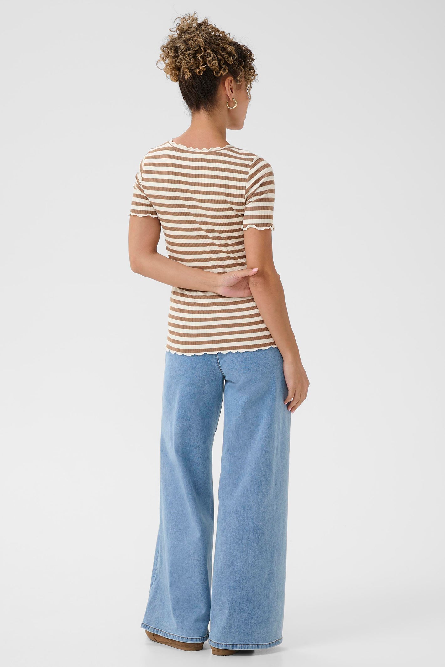 Cream Clothing CRRibba Cocoa Creme Stripe T-Shirt 10613876 108850