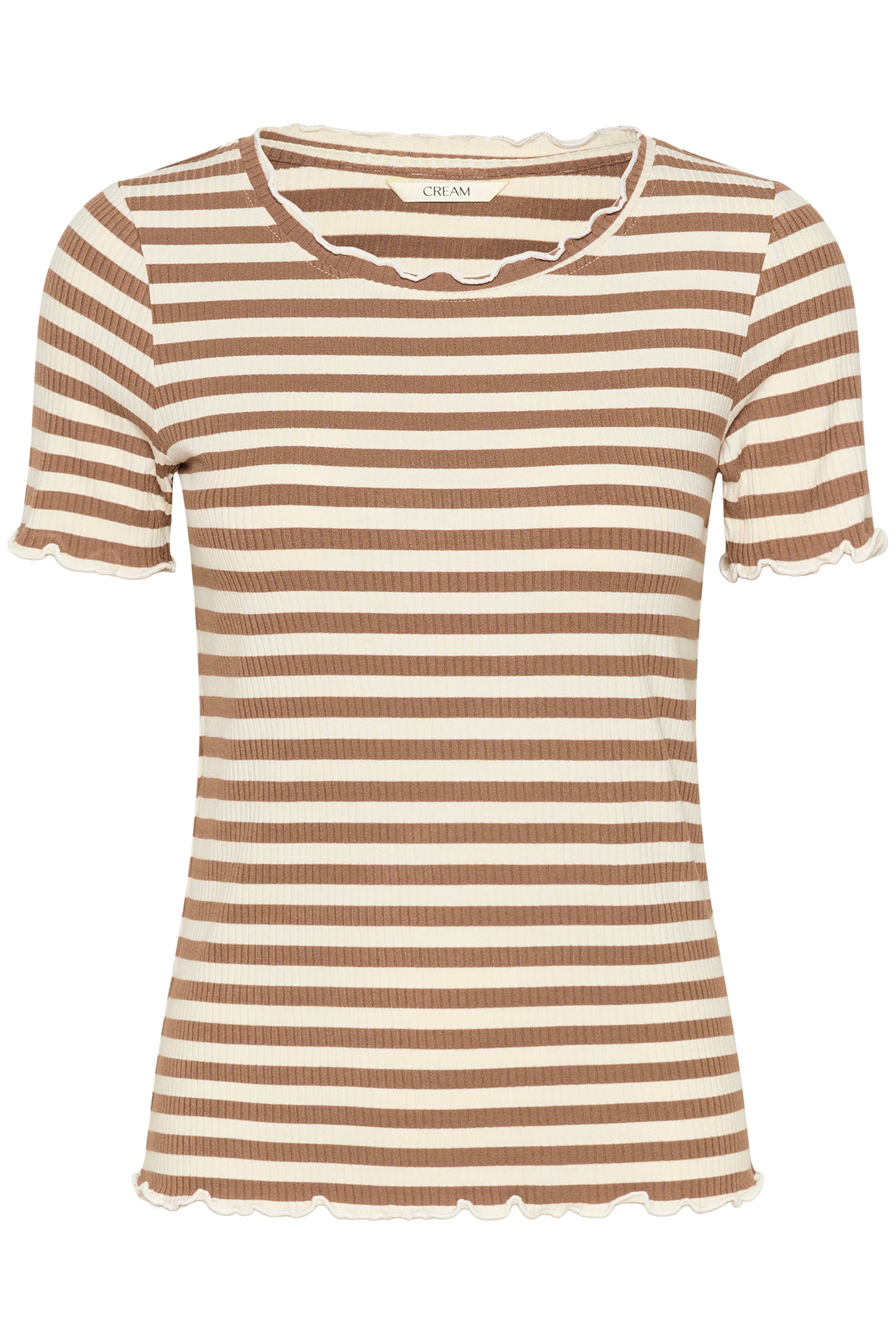 Cream Clothing CRRibba Cocoa Creme Stripe T-Shirt 10613876 108850