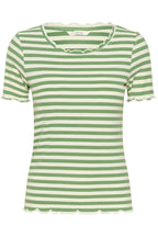 Cream Clothing CRRibba Jade Green Stripe T-Shirt 10613876 108849