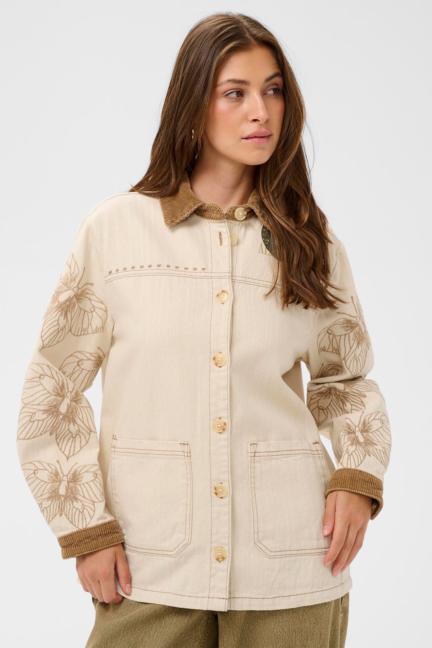 Cream Clothing CRSimone Perfectly Pale Shirt Jacket 10614862 130003