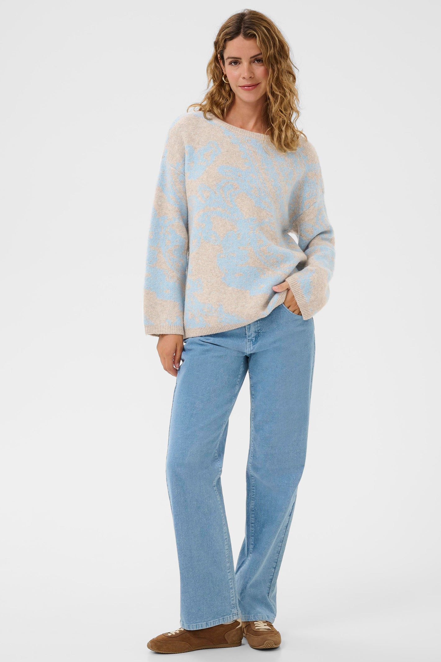 Cream Clothing CRTemikka Cashmere Blue Paisley Jumper 10614714 108859