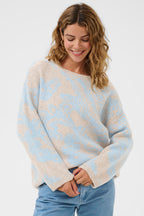 Cream Clothing CRTemikka Cashmere Blue Paisley Jumper 10614714 108859
