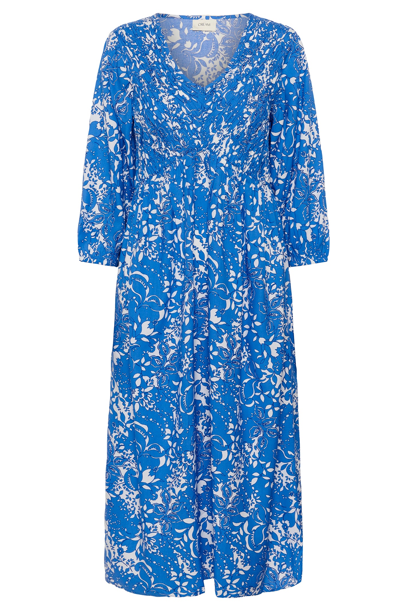 Cream Clothing CRTiah Blue Toile Smock Dress 10613476 109077