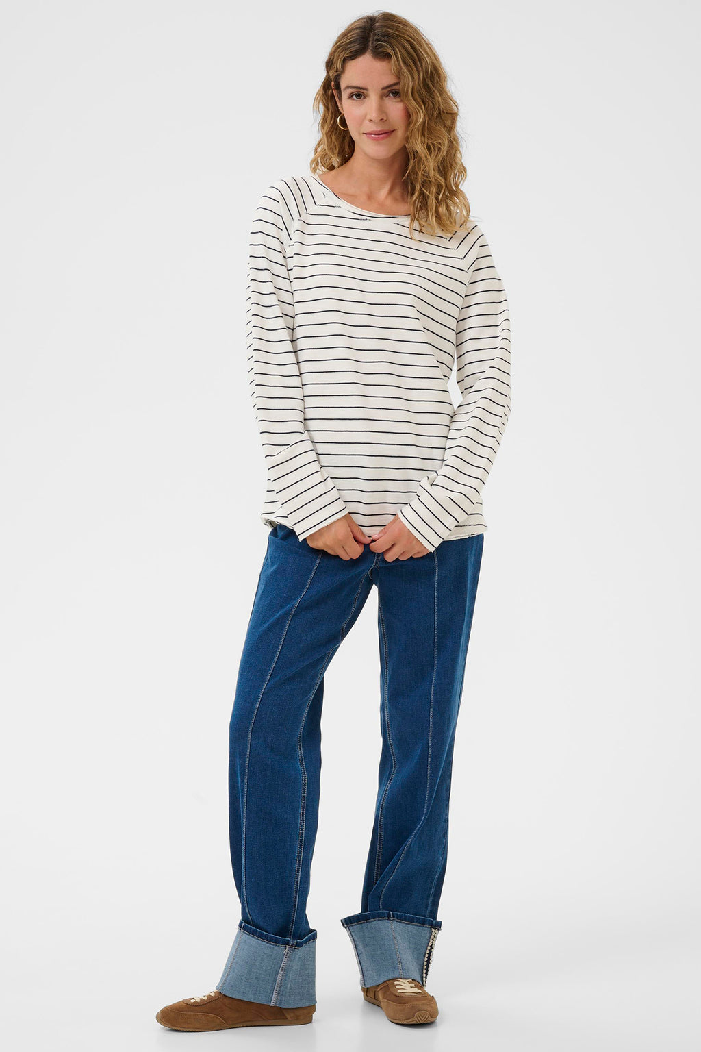 Cream Clothing CRVerma Whisper Navy Stripe Blouse 10614586 108841